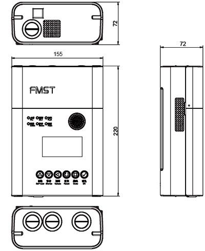 FMST-FXV-22B吸氣式感煙火災(zāi)探測器尺寸圖